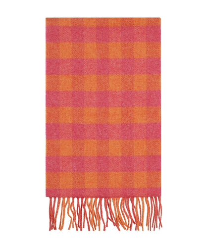 Lamswollen Sjaal | Roze Oranje