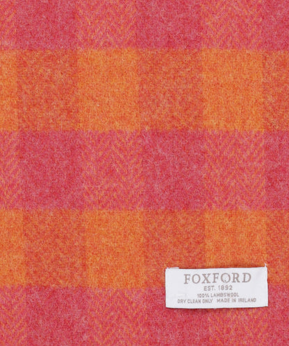 Lamswollen Sjaal | Roze Oranje