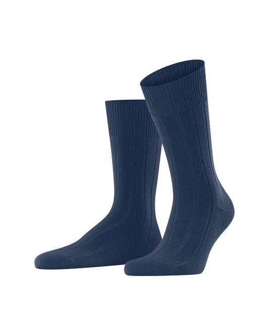Lhasa Rib Heren Sokken | Indigo Blauw