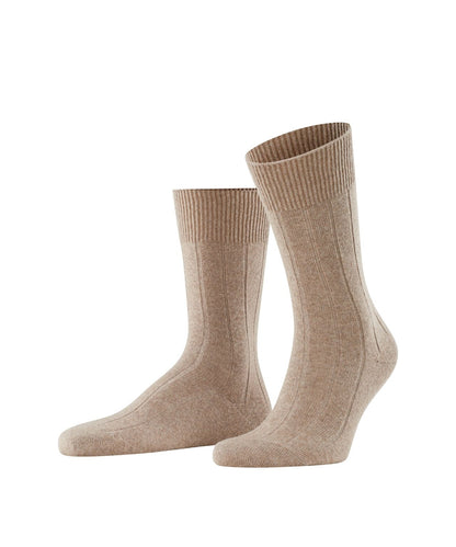 Lhasa-Rippsocken für Herren | Braun