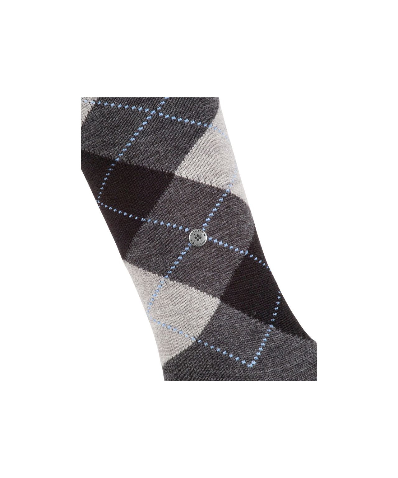 Marylebone knielang | Dark Grey/Black diamond check