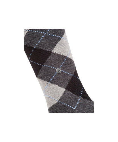 Marylebone knielang | Dark Grey/Black diamond check