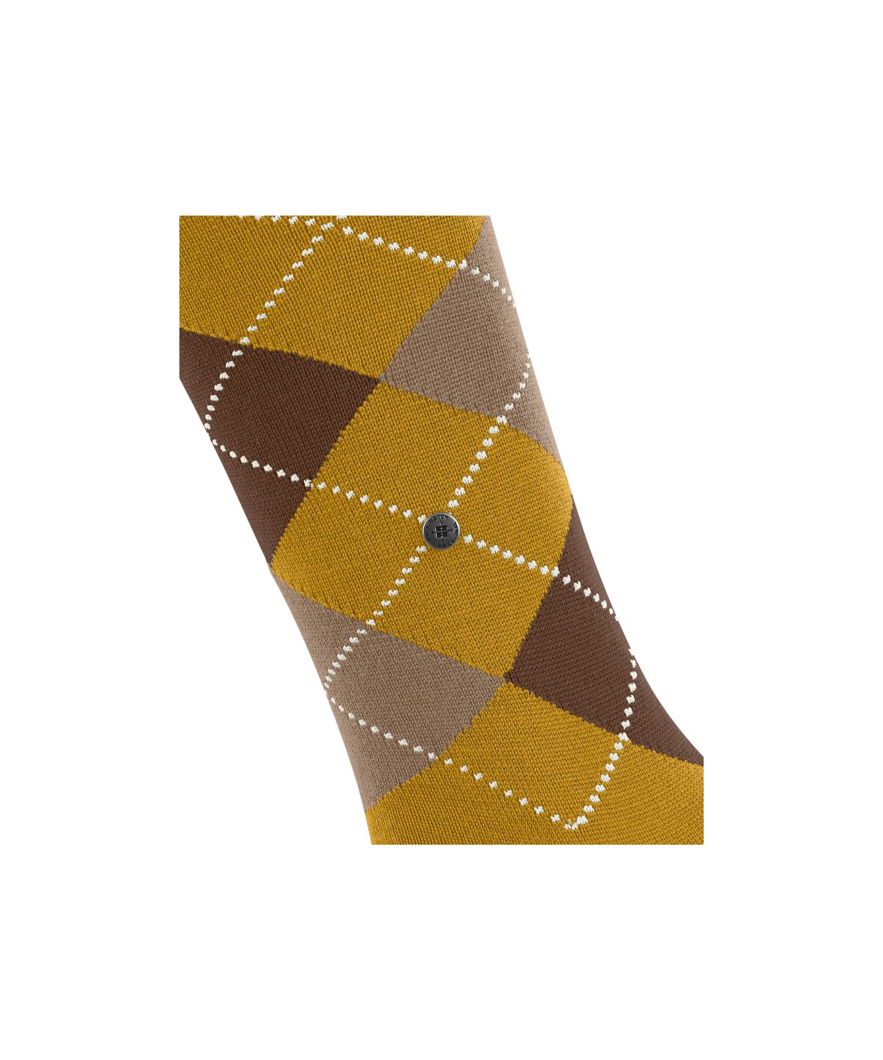 Marylebone knielang | Yellow/Brown/Sand diamond check