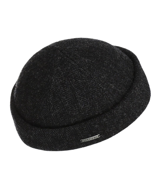 Docker Wool Herringbone | Zwart