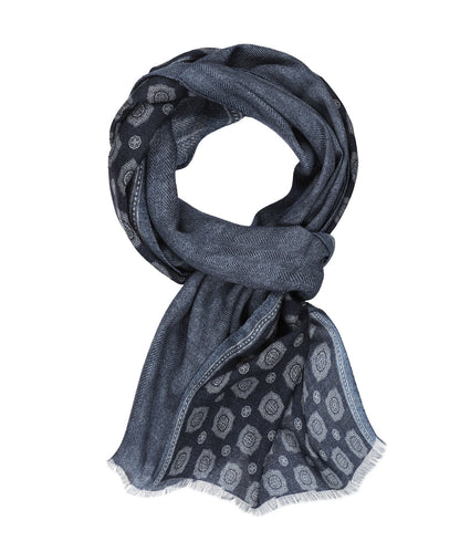 Wollschal 40 x 180 cm | Blau