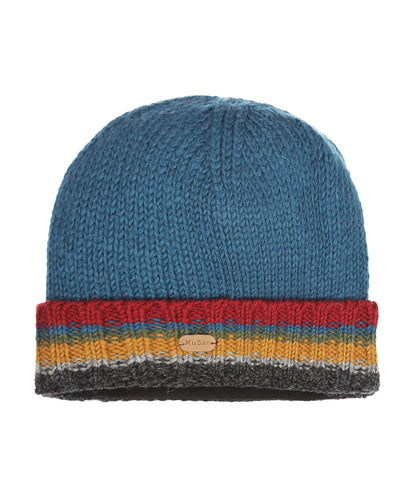 Muts Wol Fleece Lining | Blauwgroen