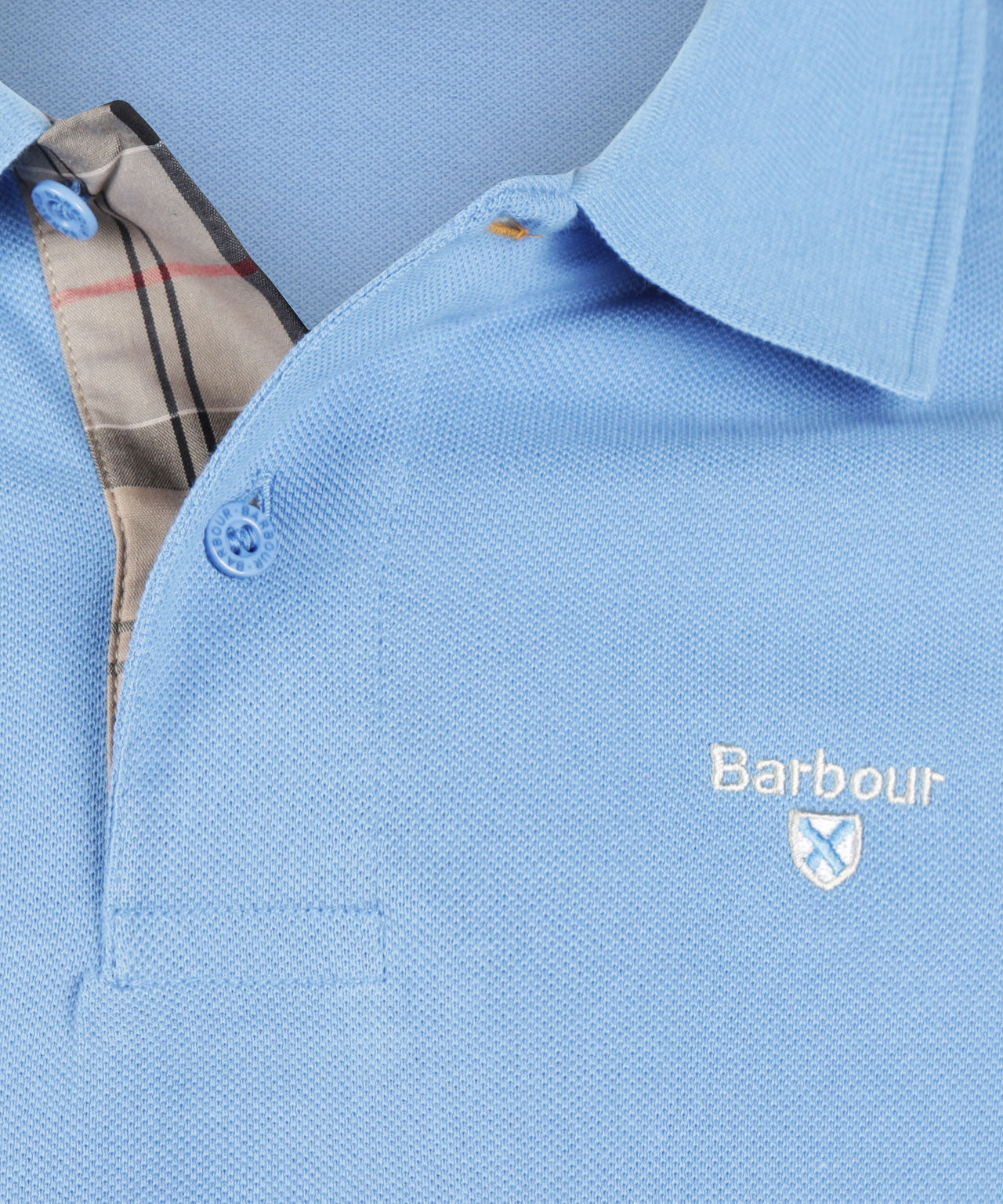 Barbour Tartan Pique Polo | Blue