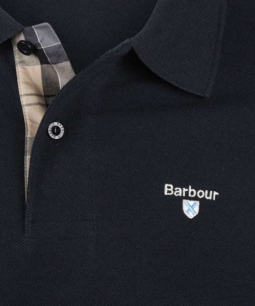 Barbour Tartan Pique Polo | Navy Blauw