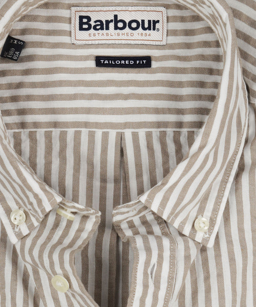 Barbour Cresswell Seersucker Overhemd Korte Mouw | Beige