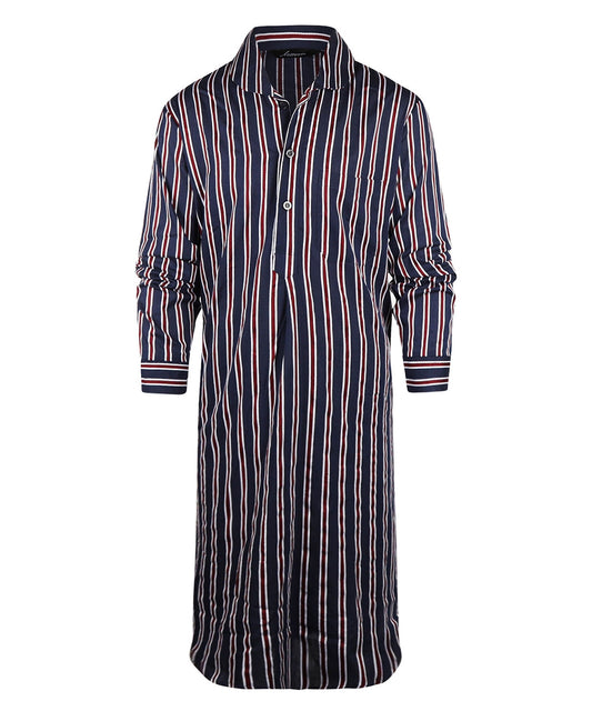 Nightshirt Organic Cotton | Navy/Red/White stripe