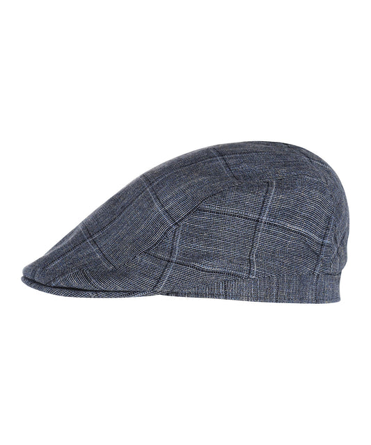 Klassieke Cap 85% Viscose 15% Linnen | Indigo Ruit