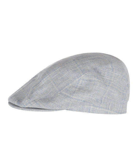Klassieke Cap 85% Viscose 15% Linnen | Licht Blauw Ruit
