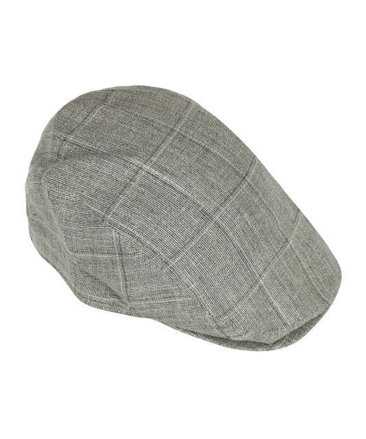 Klassieke Cap 85% Viscose 15% Linnen | Groen Ruit