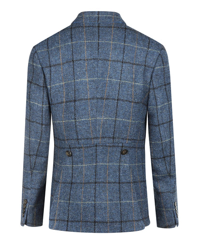 Harris Tweed Colbert Dames | Staalblauw Ruit