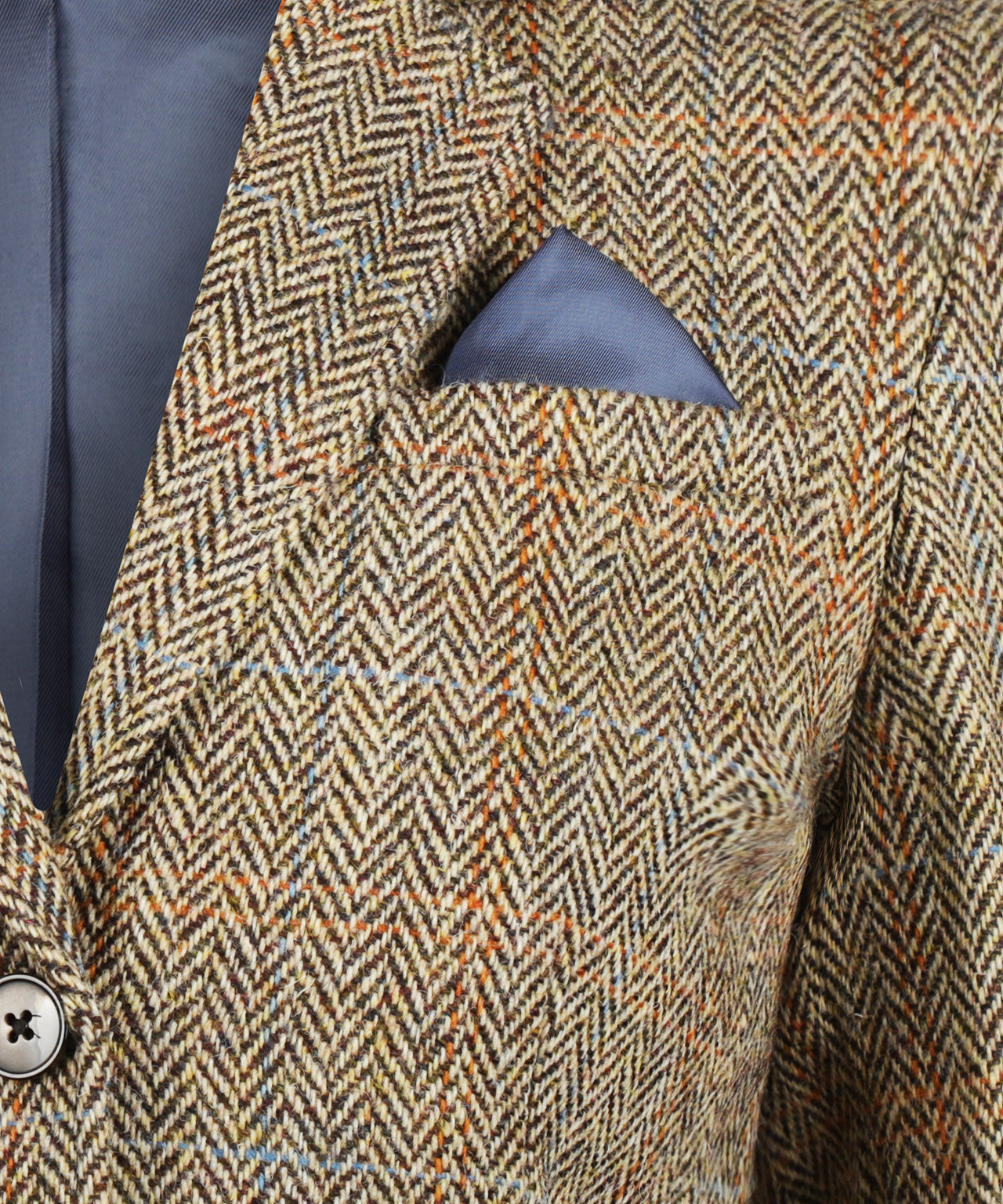 Kolbert Harris Tweed Dames | Bruin melange herringbone