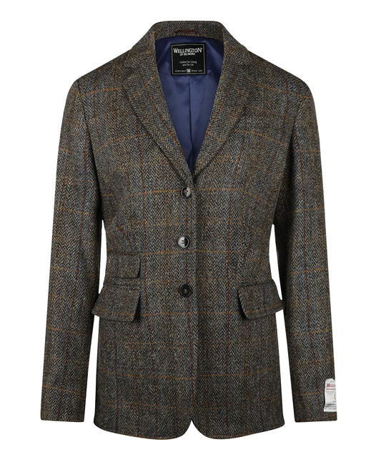 Kolbert Harris Tweed Dames | Green Blue Herringbone