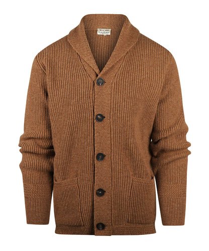 William Lockie Cardigan Jamie mit Schalkragen | Kamel
