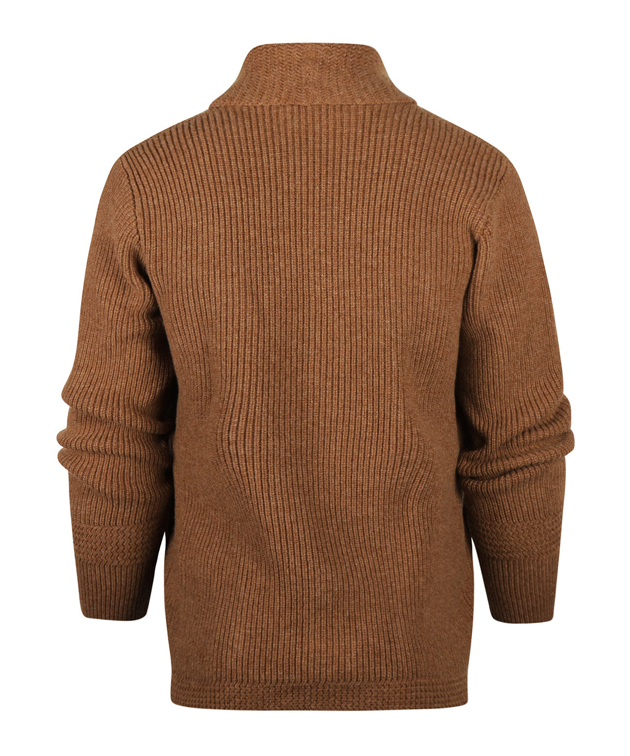 William Lockie Cardigan Jamie mit Schalkragen | Kamel