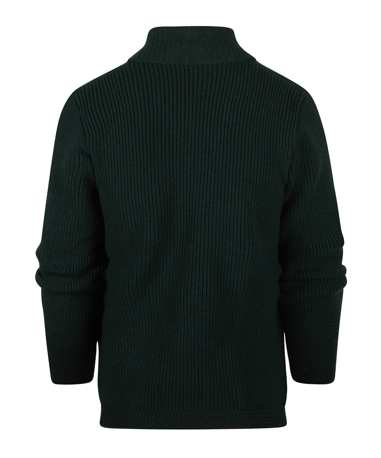 William Lockie Cardigan Jamie mit Schalkragen | Tartangrün