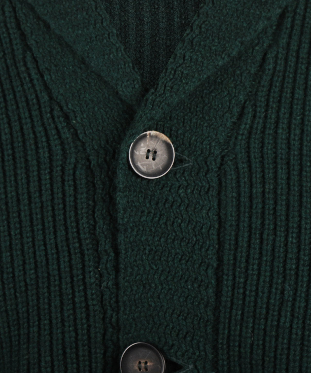 William Lockie Cardigan Jamie mit Schalkragen | Tartangrün