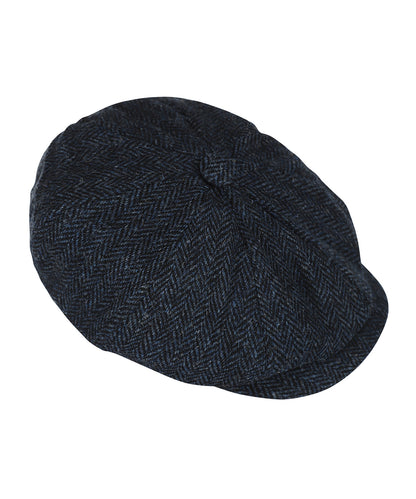 Scott Harris Tweed Newsboy Cap | Blue