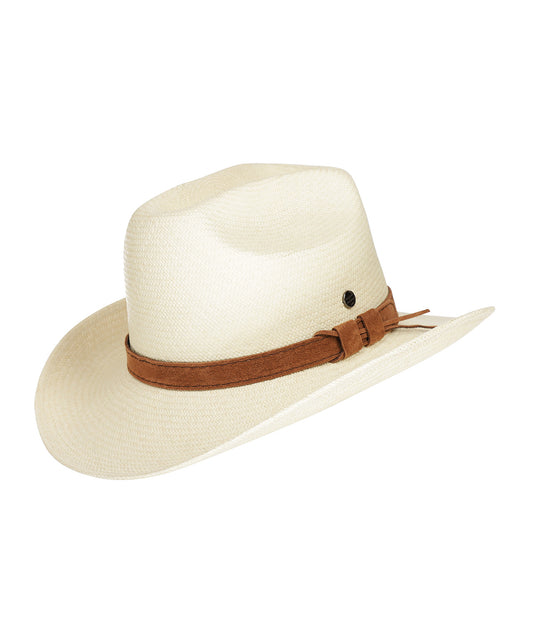 Panama Hoed Western | Naturel Wit