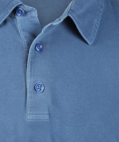 Lässiges Jersey-Polohemd, Kurzarm | Blau