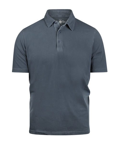 Casual Piqué Polo Korte Mouw | Navy Blauw