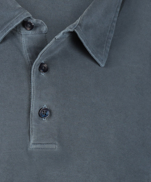 Casual Piqué Polo Korte Mouw | Navy Blauw
