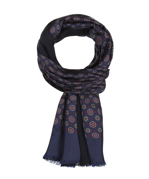 Sjaal Zijde/Wol | Blauw