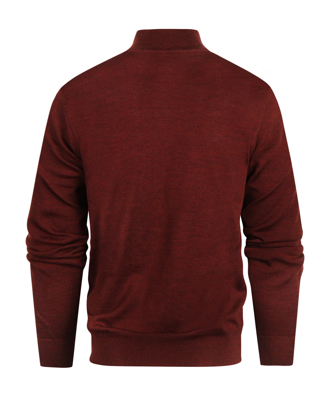 Merinowollpullover mit Reißverschlusskragen | Bordeaux