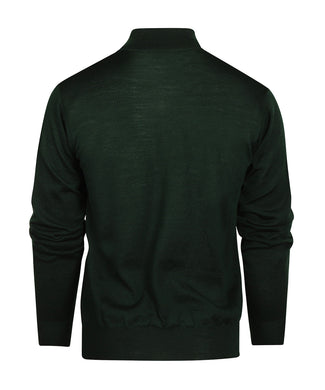 Pullover Merinowol ritskraag | Groen