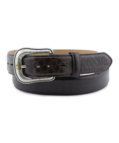 Riem Embossed Leather | Bruin