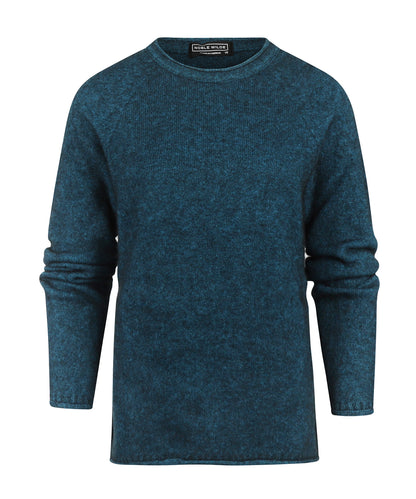 Ronde Hals Dames | Blauw melange
