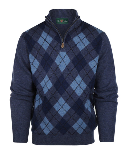 Turtle Rits | Navy Diamond Checked