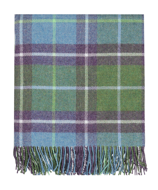Plaid Lamswol 140X180 CM | Groen Blauw Tartan