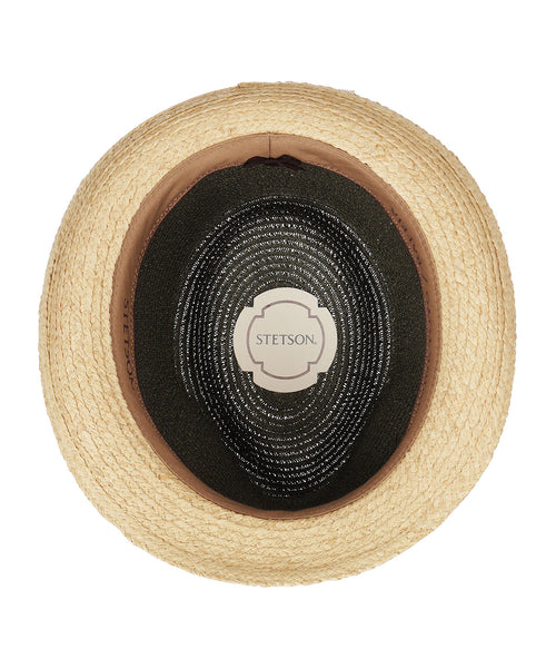 Twotone Toyo Trilby Raffia Hoed | Groen