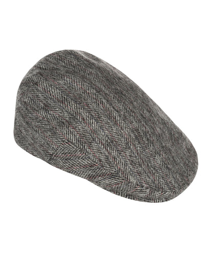 Klassieke Cap | Grijs Herringbone Roze Streep