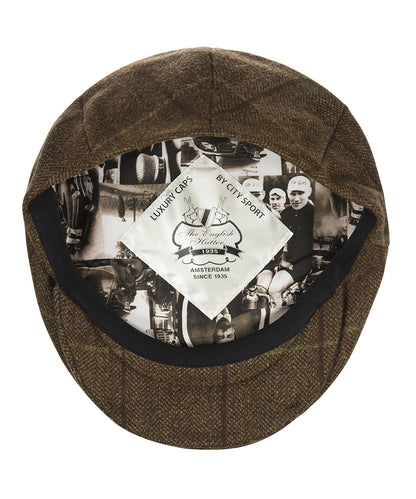 Klassieke Cap | Groen Herringbone Ruit