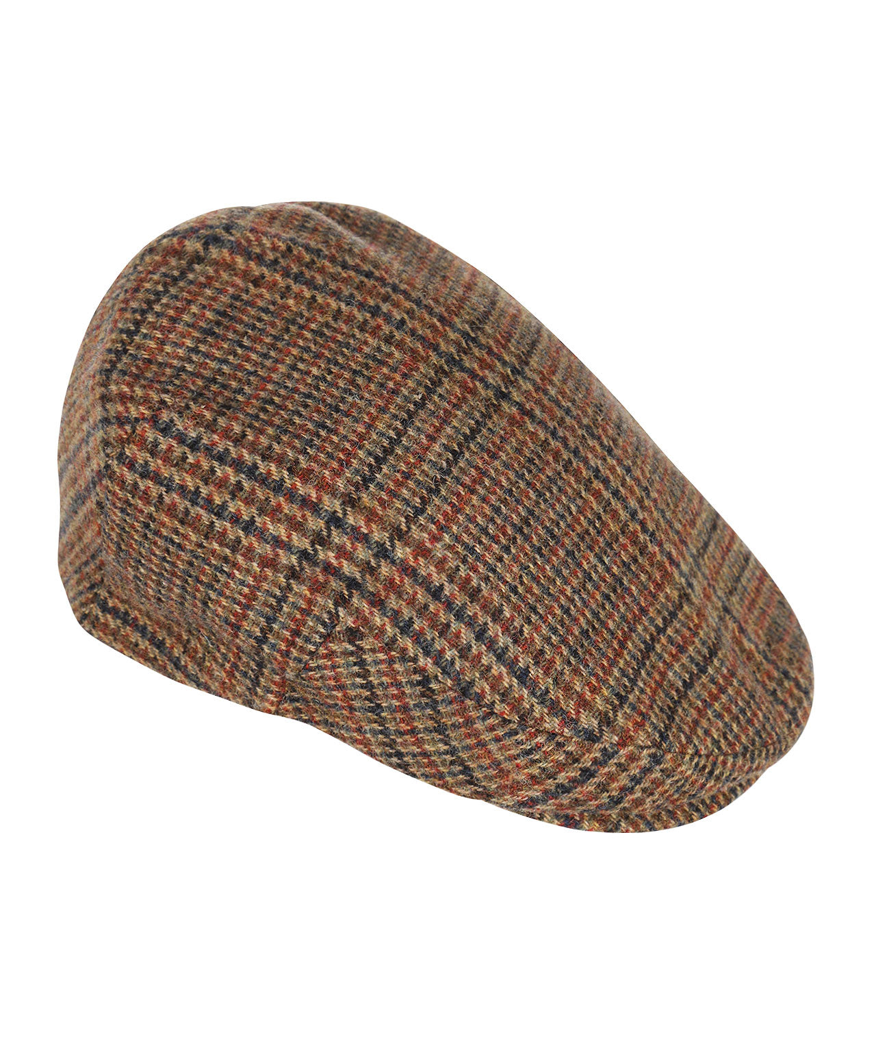 Klassieke Cap | Bruin Houndstooth Rood Blauw