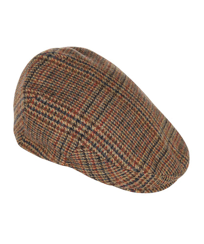 Klassieke Cap | Bruin Houndstooth Rood Blauw