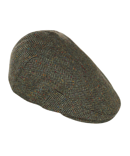 Klassieke Cap | Groen Herringbone Donegal