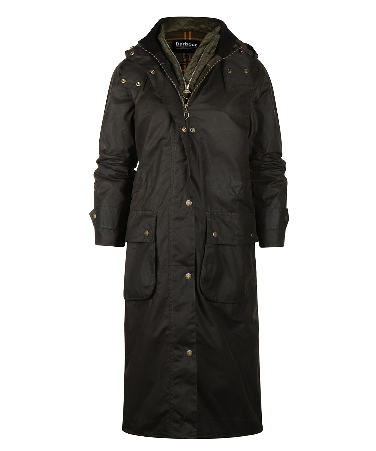 Barbour Long Cannich Wax Jacket Women's | Green