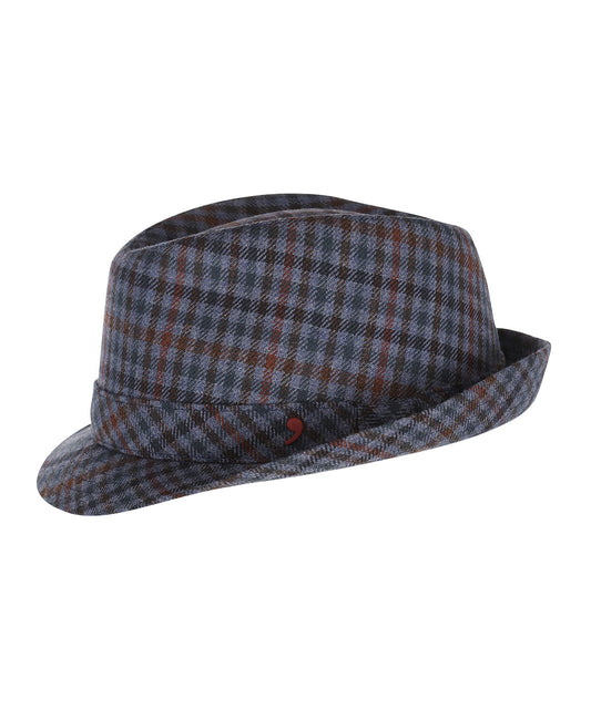 Trilby Hoed Ruit | Blauw Rood Ruit