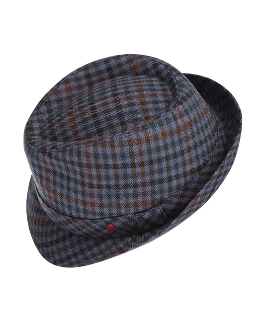 Trilby Hoed Ruit | Blauw Rood Ruit