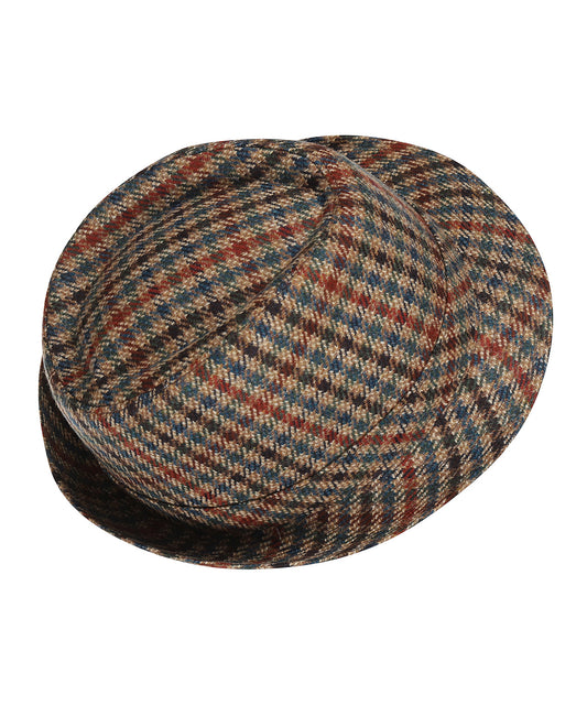 Trilby Hoed Ruit | Beige Rood Ruit