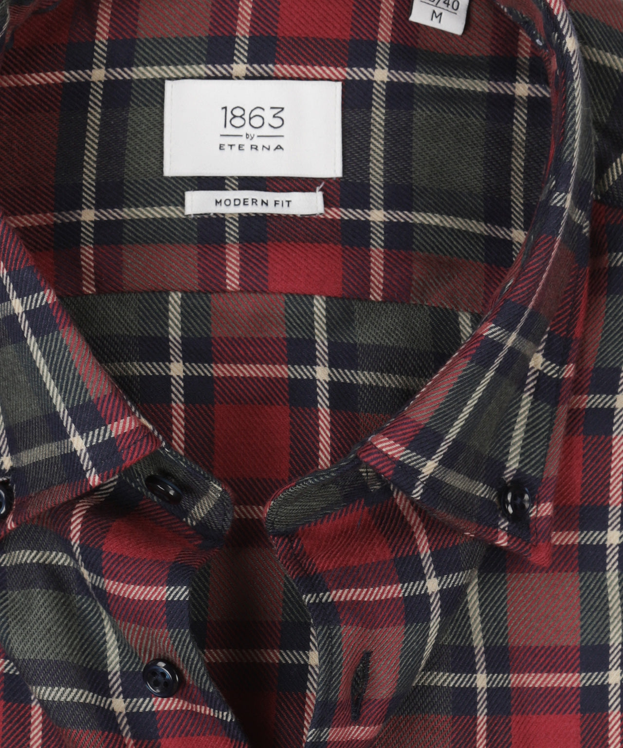 Eterna Shirt Brushed Cotton | Red