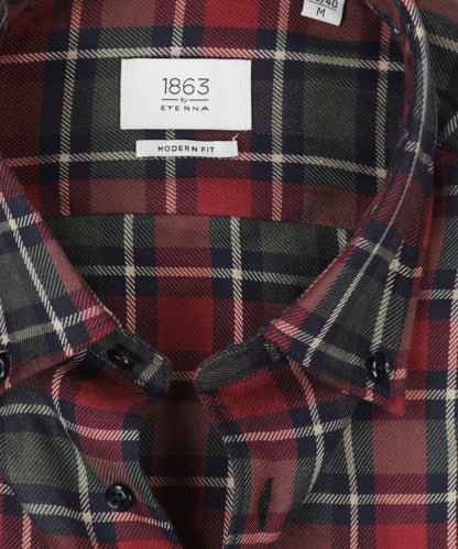 Eterna Shirt Brushed Cotton | Red
