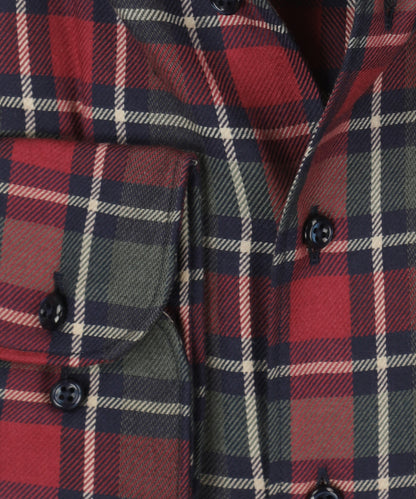 Eterna Shirt Brushed Cotton | Red