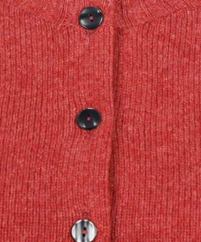 Harley of Scotland Damen-Strickjacke mit Knöpfen | Lila